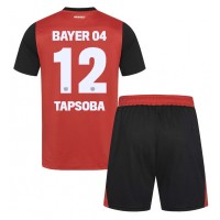 Echipament fotbal Bayer Leverkusen Edmond Tapsoba #12 Tricou Acasa 2024-25 pentru copii maneca scurta (+ Pantaloni scurti)